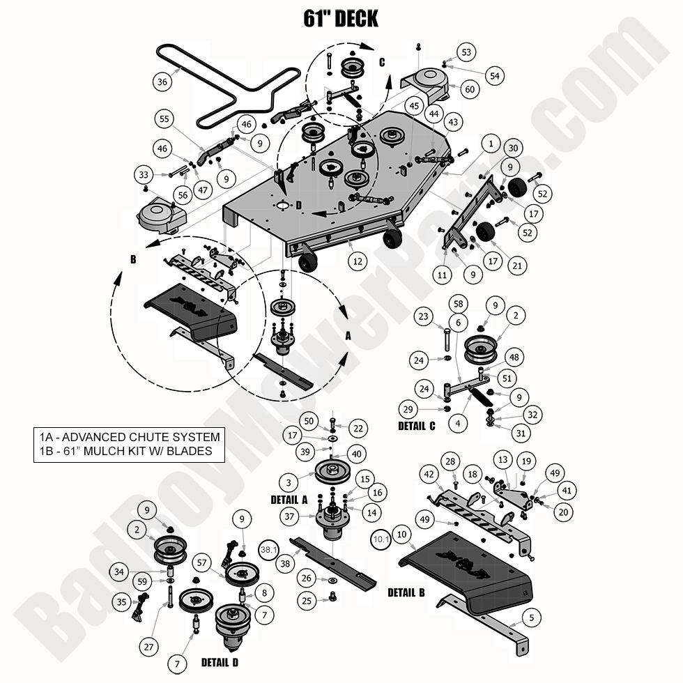 2020 Diesel - 1500cc - 61" Deck Assembly